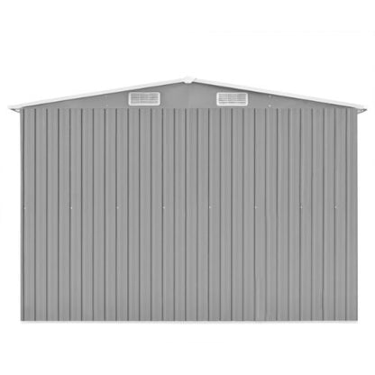 Grey Metal Garden Shed 257x392x181cm - When You're Outdoors