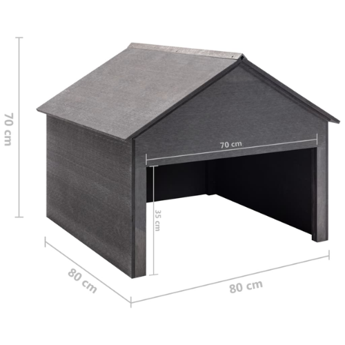 Grey Lawn Mower Garage 80x80x70cm in WPC - When You're Outdoors