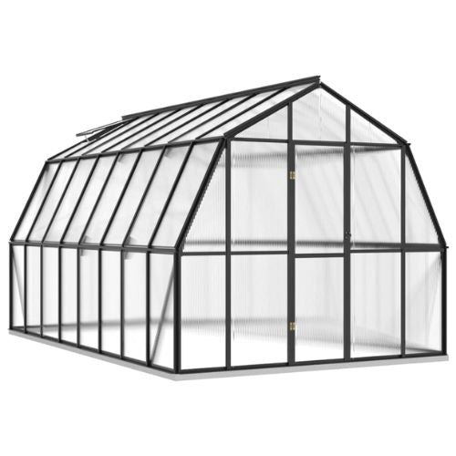 Greenhouse with Base 12.63m² Aluminium Frame in Anthracite - When You're Outdoors