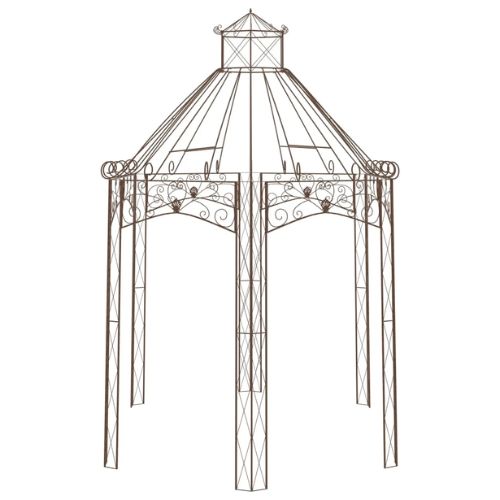 Garden Pavilion 4x2.58x3.78m in Antique Brown Wrought Iron - When You're Outdoors