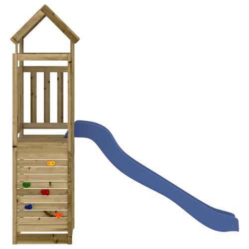 Outdoor Playset with Rock Wall and Slide Impregnated Wood Pine - When You're Outdoors