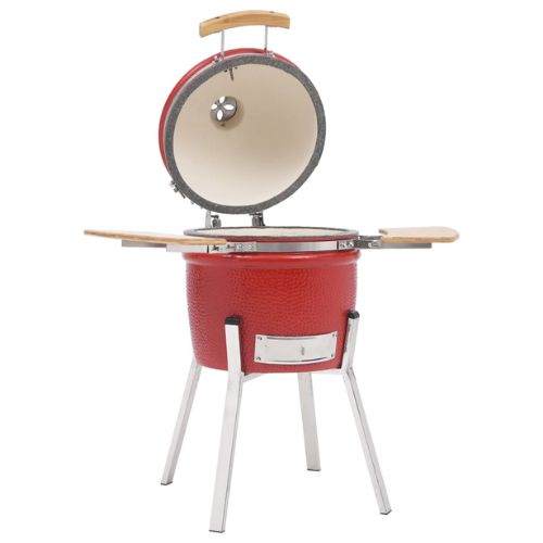 Kamado Barbecue Grill Smoker Ceramic 81 cm Red - When You're Outdoors