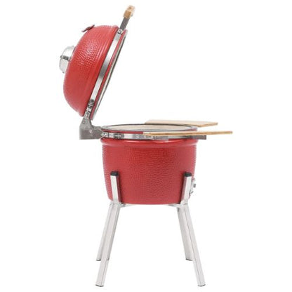 Kamado Barbecue Grill Smoker Ceramic 81 cm Red - When You're Outdoors