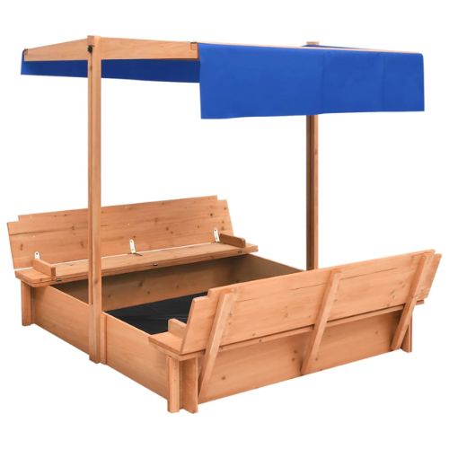 Sandbox with Roof & Seating in Fir Wood - When You're Outdoors