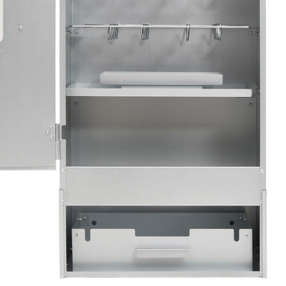 BBQ Oven Smoker with Window and Wood Chips 44.5x29x110cm Galvanised steel - When You're Outdoors