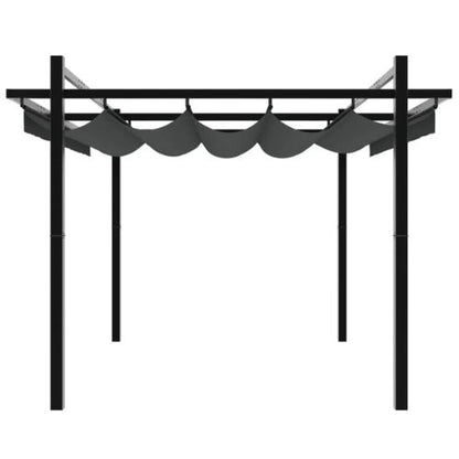 Garden Gazebo with a Retractable Roof 3x3m in Anthracite Grey and Aluminium frame - When You're Outdoors