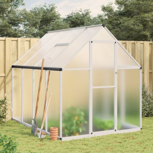 Greenhouse with a Base and Silver Aluminium Frame of 224x169x195cm - When You're Outdoors