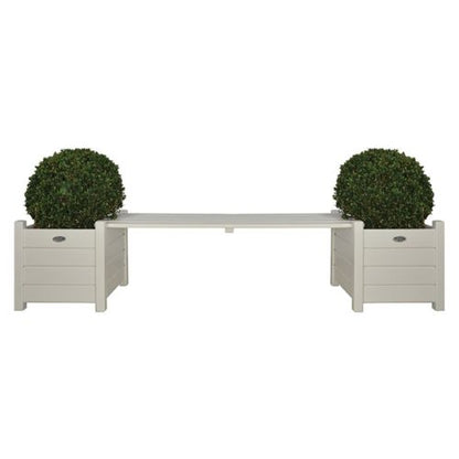 Esschert Design White Planters with Bridge Bench - When You're Outdoors