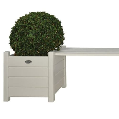 Esschert Design White Planters with Bridge Bench - When You're Outdoors