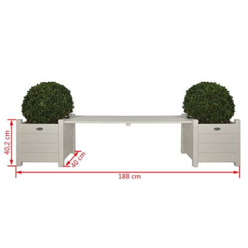 Esschert Design White Planters with Bridge Bench - When You're Outdoors