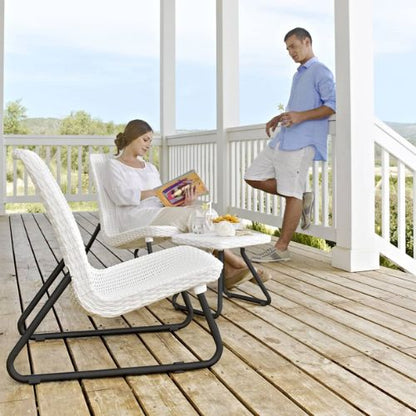 Keter Rio 3 Pieces White Patio Furniture Set - When You're Outdoors