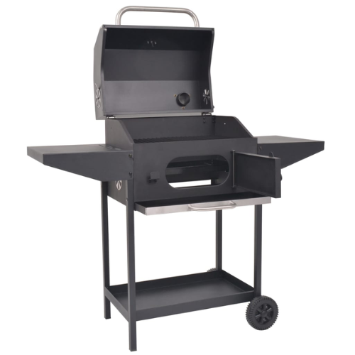 Charcoal BBQ Smoker Combination in Black - When You're Outdoors