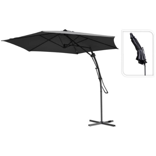 ProGarden 3m Hanging Parasol in Dark Grey - When You're Outdoors