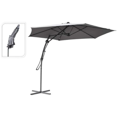 ProGarden 3m Hanging Parasol in Grey - When You're Outdoors