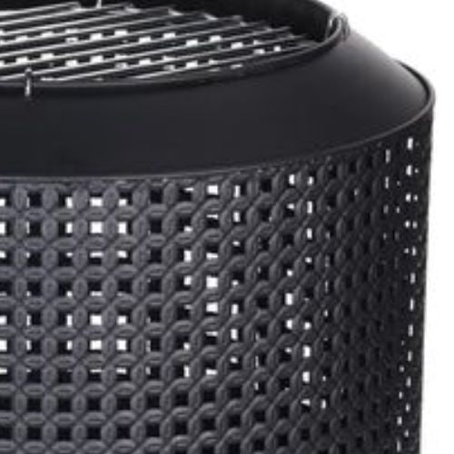 ProGarden Black Fire Basket With BBQ Grid 50x51cm