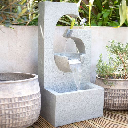 Easy Fountain Modern Ango Falls Water Feature inc LEDS