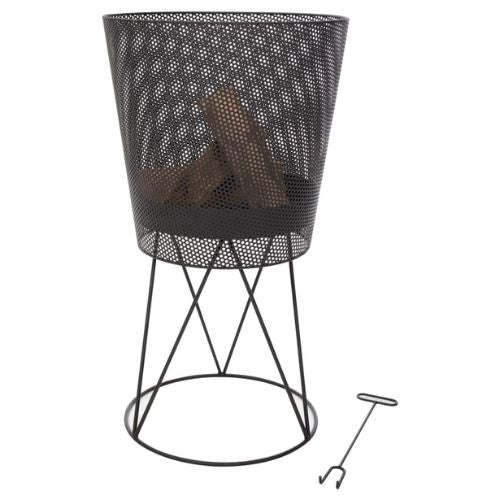 RedFire Amarillo Black Steel Fire Basket - When You're Outdoors