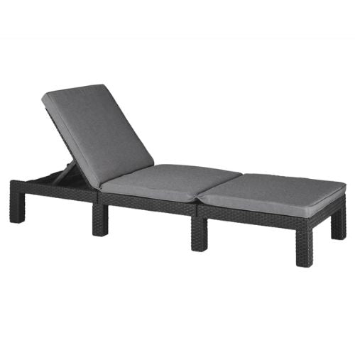 Keter Daytona Sunlounger with Cushion in Graphite Grey