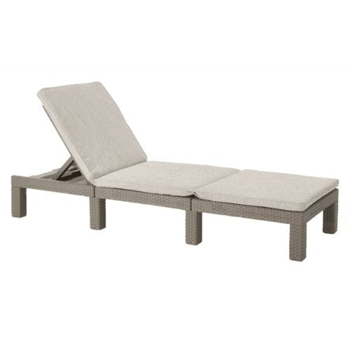 Keter Daytona Sunlounger with Cushion in Cappuccino