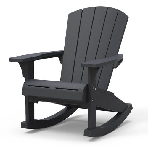 Keter Adirondack Rocking Chair Troy in Graphite Grey - When You're Outdoors