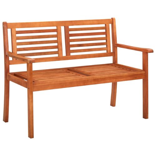 Solid Eucalyptus Wooden 2-Seater Garden Bench 120cm