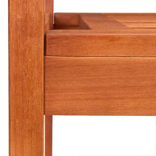 Solid Eucalyptus Wooden 2-Seater Garden Bench 120cm