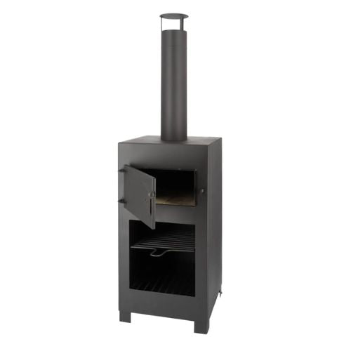 Esschert Design Terrace Stove with Pizza Oven in Black - When You're Outdoors