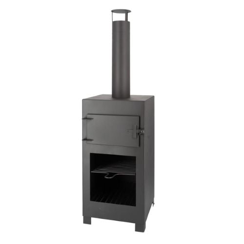 Esschert Design Terrace Stove with Pizza Oven in Black - When You're Outdoors