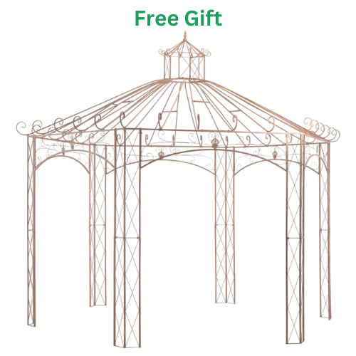 Garden Pavilion 4m in Antique Brown Iron - When You're Outdoors