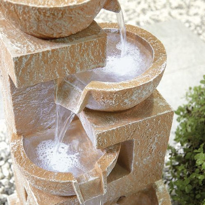 Easy Fountain Sparkling Bowls Water Feature inc LEDs