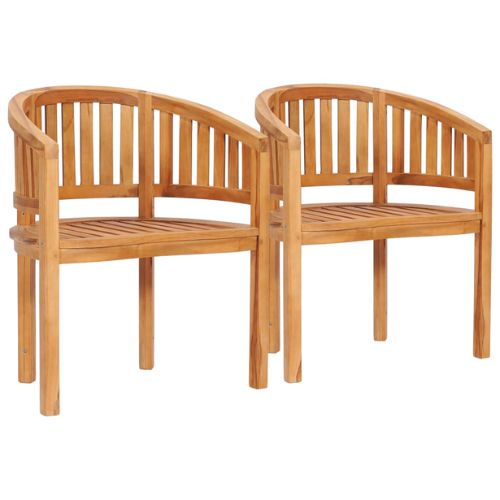 Banana Chairs 2 pcs in Solid Teak Wood - When You're Outdoors