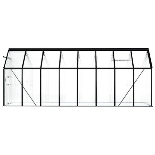 Greenhouse with 9.31 m² Base and Aluminium Frame in Anthracite - When You're Outdoors