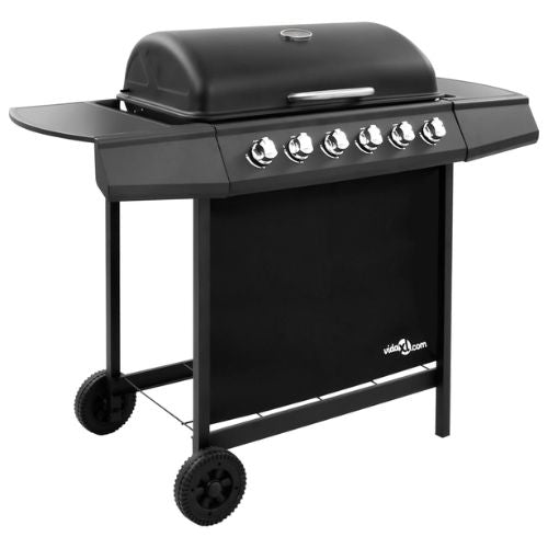 Gas BBQ Grill with 6 Burners in Black - When You're Outdoors