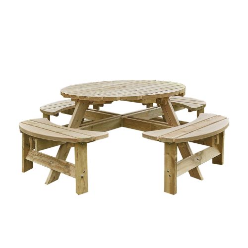 Appleton Round Wooden Picnic Bench