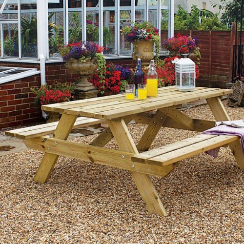 Appleton 6 Seater Wooden Picnic Bench