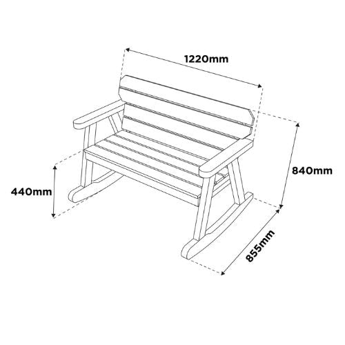 Hampton 2 Seater Rocker