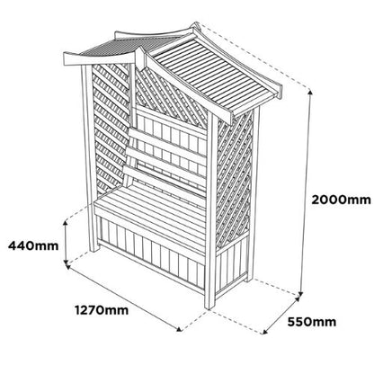 Tansley 2 Seater Storage Arbour