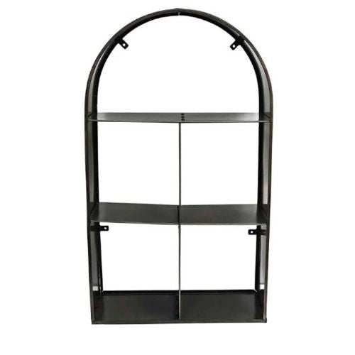 Archway Log Storage sculpture in natural black - When You're Outdoors