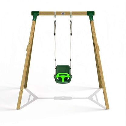 Little Rascals Wooden Single Swing Set with 3 in 1 Baby Seat